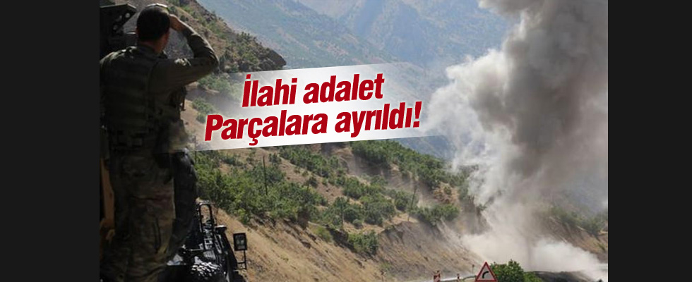 Saldırı düzenleyen PKK'lı parçalara ayrıldı