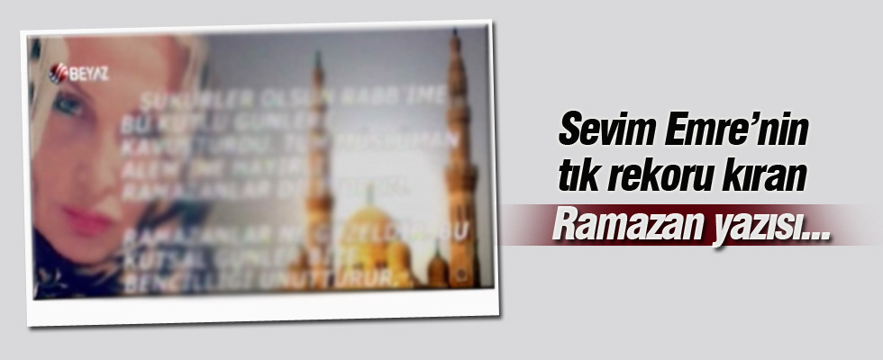 Sevim Emre'nin paylaşımı tık rekoru kırıyor