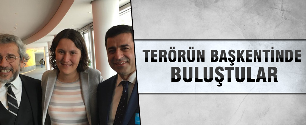 Can Dündar, Kati Piri ve Selahattin Demirtaş Belçika'da buluştu