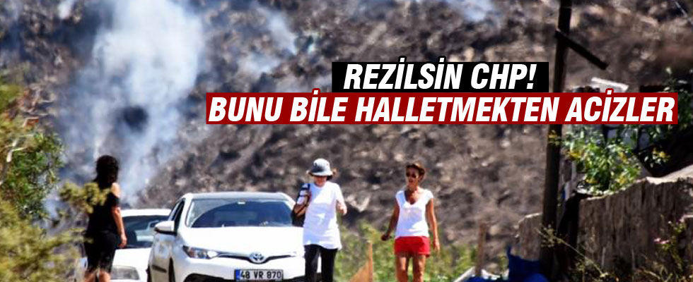 CHP'li belediye çöp yangınını söndüremedi