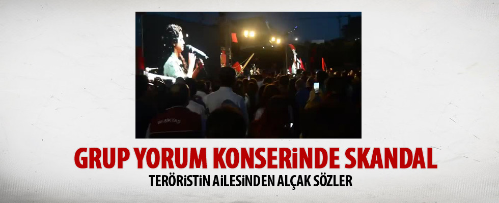 Terörist ailesi Grup Yorum konserinde terörü övdü