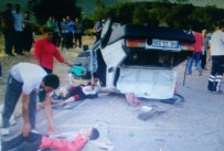 Otomobil Takla Attı Açıklaması 8 Yaralı