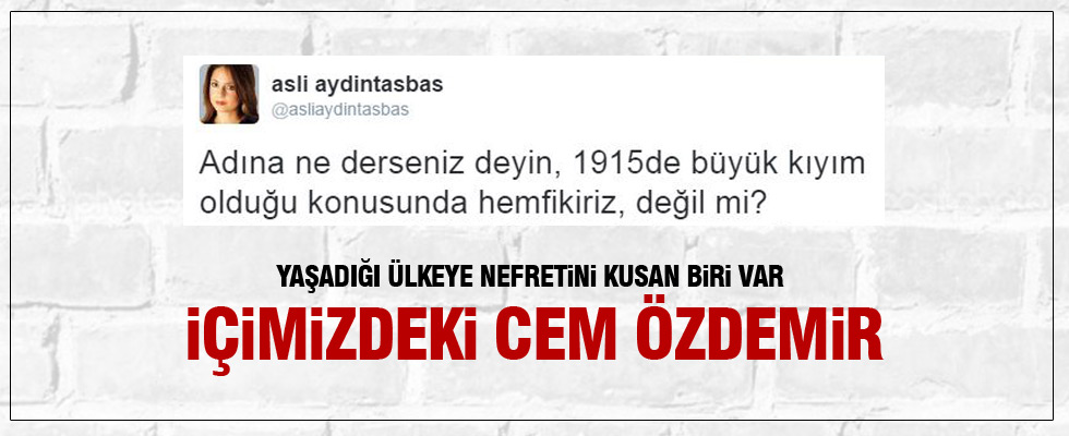 Aslı Aydıntaşbaş'tan skandal 1915 tweeti