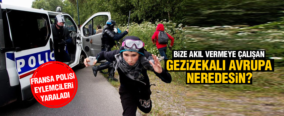 Fransız polisi göstericileri yaraladı