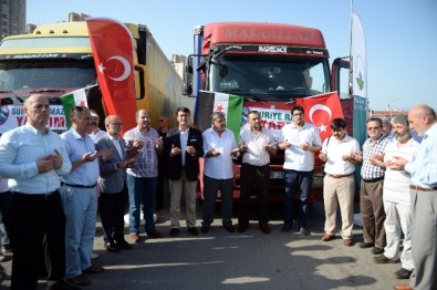 Suriyeli Mazlumlara 11 Tır Dolusu Yardım Yola Çıktı