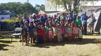 TİKA'dan Namibya Oshivelo'da Yaşayan Hai Om Sanlarına Çadır Desteği