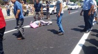 ÇARPMA ANI - Söke'de Otomobil Yayaya Çarptı Açıklaması 1 Ağır Yaralı