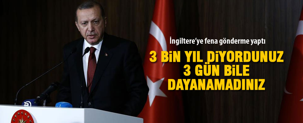Cumhurbaşkanı Erdoğan'dan İngiltere açıklaması!