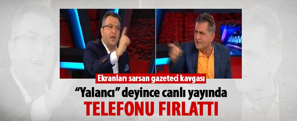 Gazeteciler canlı yayında birbirine girdiler