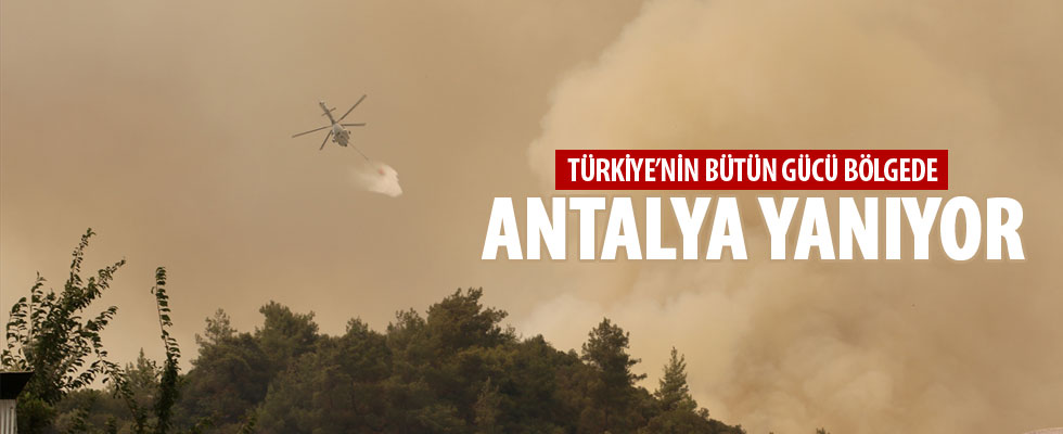 Kumluca'da orman yangını