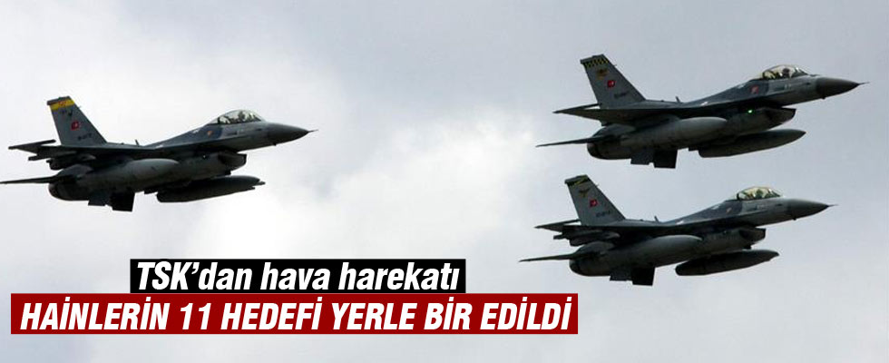 TSK'dan PKK'ya hava harekatı