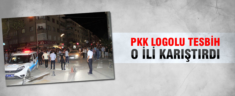 Çankırı'da 'PKK'nın renklerinde tesbih' gerginliği