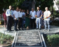 KIRMIZI GÜL - İMO, Ceyhan Deprem Anıtına Gül Bıraktı
