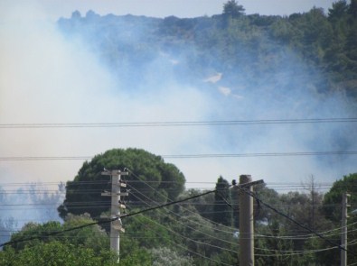 Çeşme'de Yerleşim Yerlerini Tehdit Eden Yangın