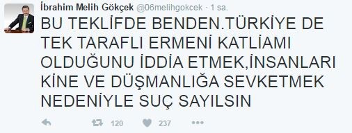 Melih Gökçek'ten bomba öneri