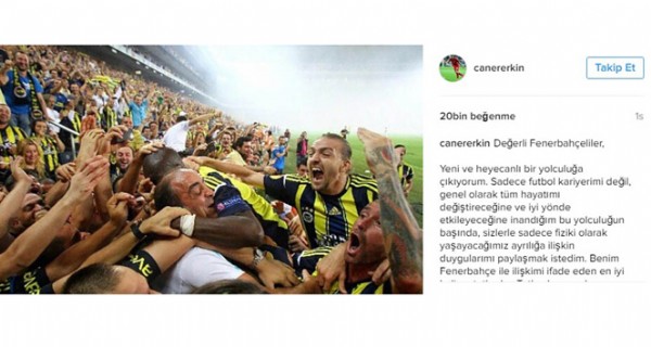 Caner Erkin'den duygulandıran mesaj