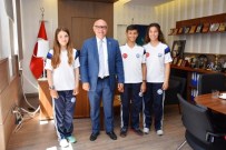 OPTIMIST - Süleymanpaşalı Milli Yelkenciler Başkan Eşkinat'ı Ziyaret Etti