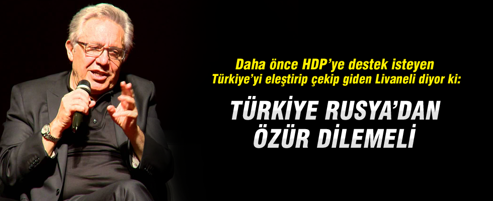 Zülfü Livaneli: Türkiye Rusya'dan özür dilemeli
