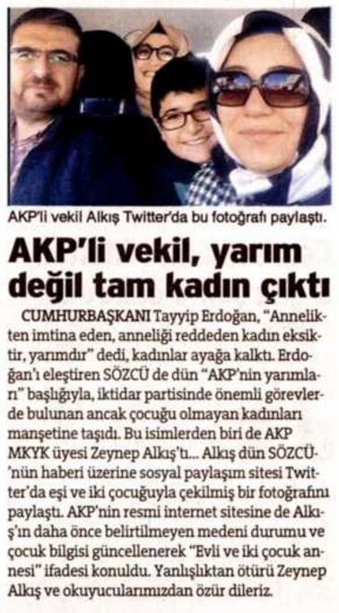 Sözcü özür diledi