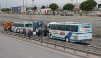 İki Servis Otobüsüyle Minibüs Birbirine Girdi Açıklaması 36 Yaralı