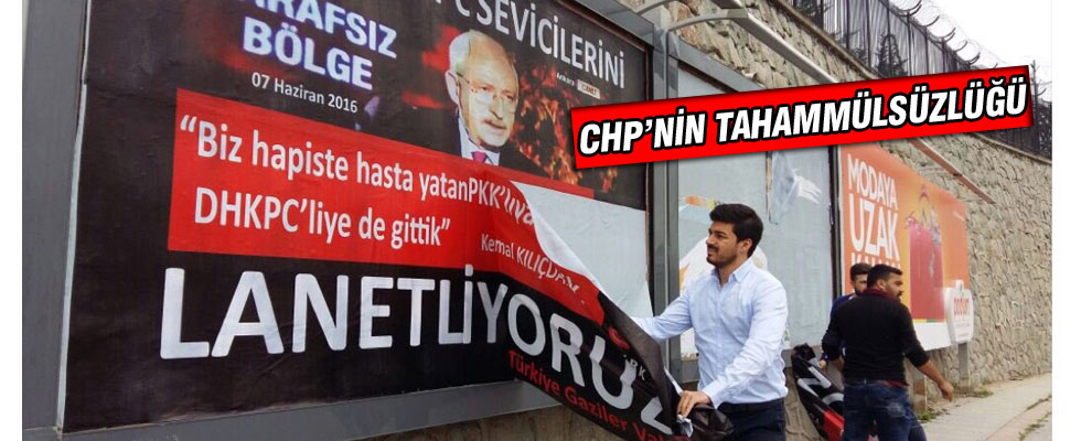 Gaziler Vakfı'nın Kılıçdaroğlu'na tepki afişlerini gençlik kolları topladı