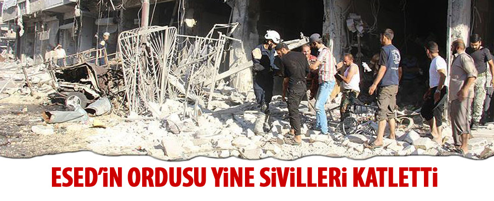 Esed'in ordusu yine sivilleri vurdu