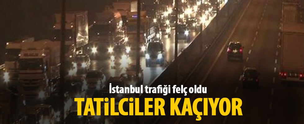 İstanbul trafiğinde bayram yoğunluğu