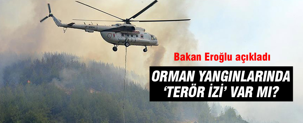 Orman yangınlarında 'terör izi' yok