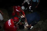 35 Metreden Düştü, Yaralı Olarak Kurtuldu