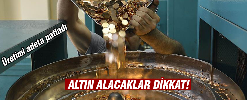 Darphane'nin beşlik altın üretimi yüzde 44 arttı