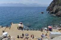 DENİZ FENERİ - Falez Halk Plajlarına Yoğun İlgi