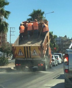 Milas'ta İşçiler Tehlikeye Aldırmadı
