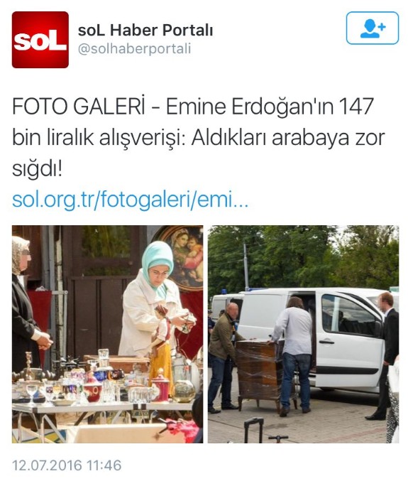Emine Erdoğan hakkında çirkin yalan