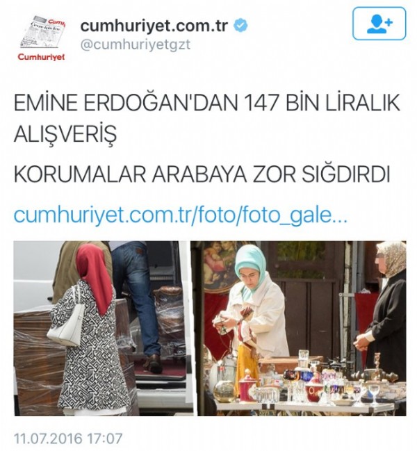 Emine Erdoğan hakkında çirkin yalan