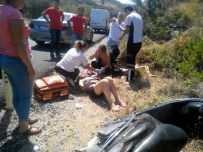 KARAKÖY - Datça'da İki Kız Kardeş Motosiklet Kazasında Yaralandı