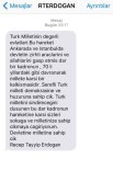 SMS - Vatandaşlara Cumhurbaşkanı Erdoğan İmzalı Mesaj