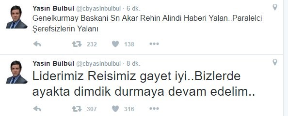 Cumhurbaşkanı Recep Tayyip Erdoğan güvende