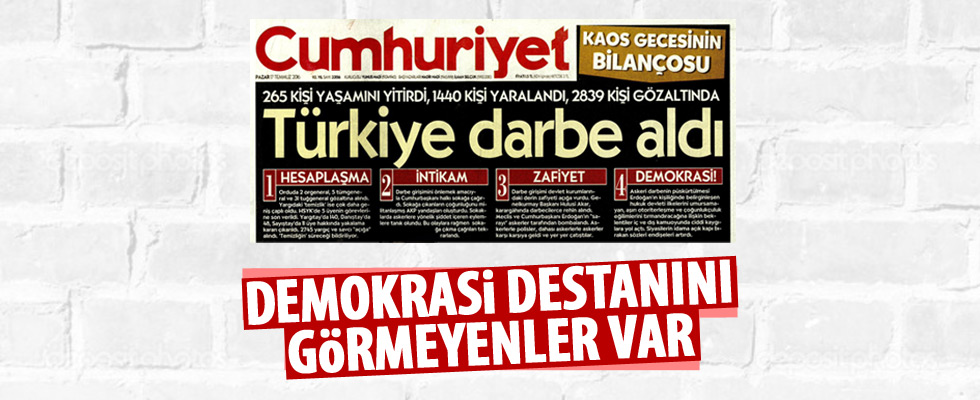 Cumhuriyet'e göre Türkiye darbe aldı
