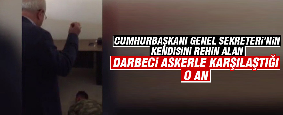 Kasırga darbeci askerle karşılaştı
