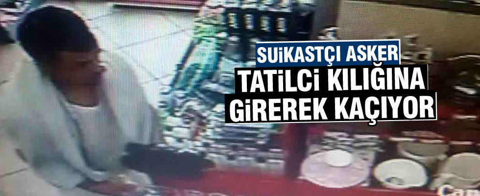 Suikastçı asker markette görüntülendi