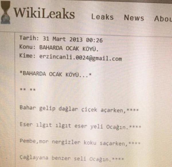 WikiLeaks AK Parti maillerini yayınladı!