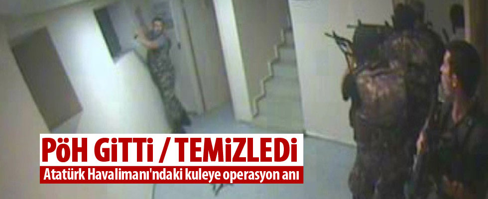Atatürk Havalimanı kulesinde polisin darbecilere operasyonu kamerada