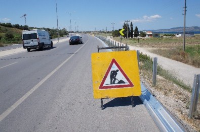 Bursa-İzmir Kara Yolunda Bariyer Çalışması