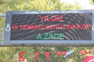 Tabelalarda, Boğaziçi Köprüsü'nün Adı  15 Temmuz Şehitler Köprüsü Olarak Değiştirildi
