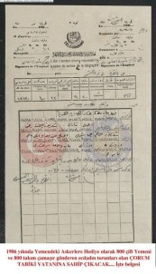 Çorumlular Yemen'deki Osmanlı Askerine 800 Çift Ayakkabı Hediye Göndermiş