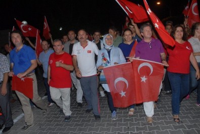 Beşkaza Demokrasi Yürüyüşüne 5 Bini Aşkın Vatandaş Katıldı