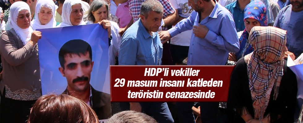 HDP miletvekilleri teröristin cenazesine katıldı
