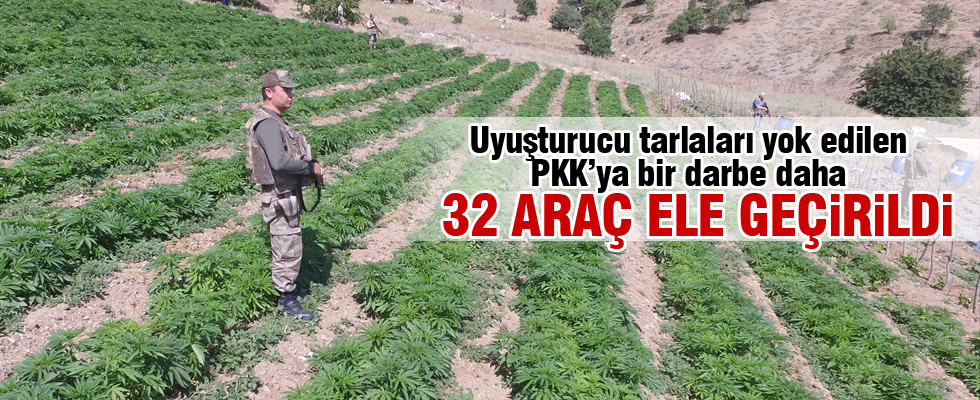 PKK'ya ait 32 araç yakalandı