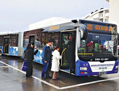 Başkent'te ücretsiz ulaşıma devam