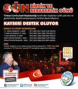 Talas Belediyesinden 15 Temmuz Şehit Ailelerine Destek